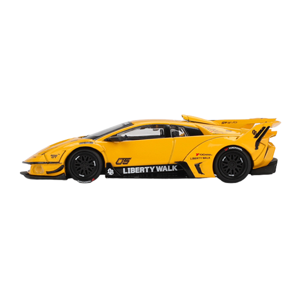 Mini GT Lamborghini LB-Silhouette Works Murcielago GT Evo Yellow Ngang